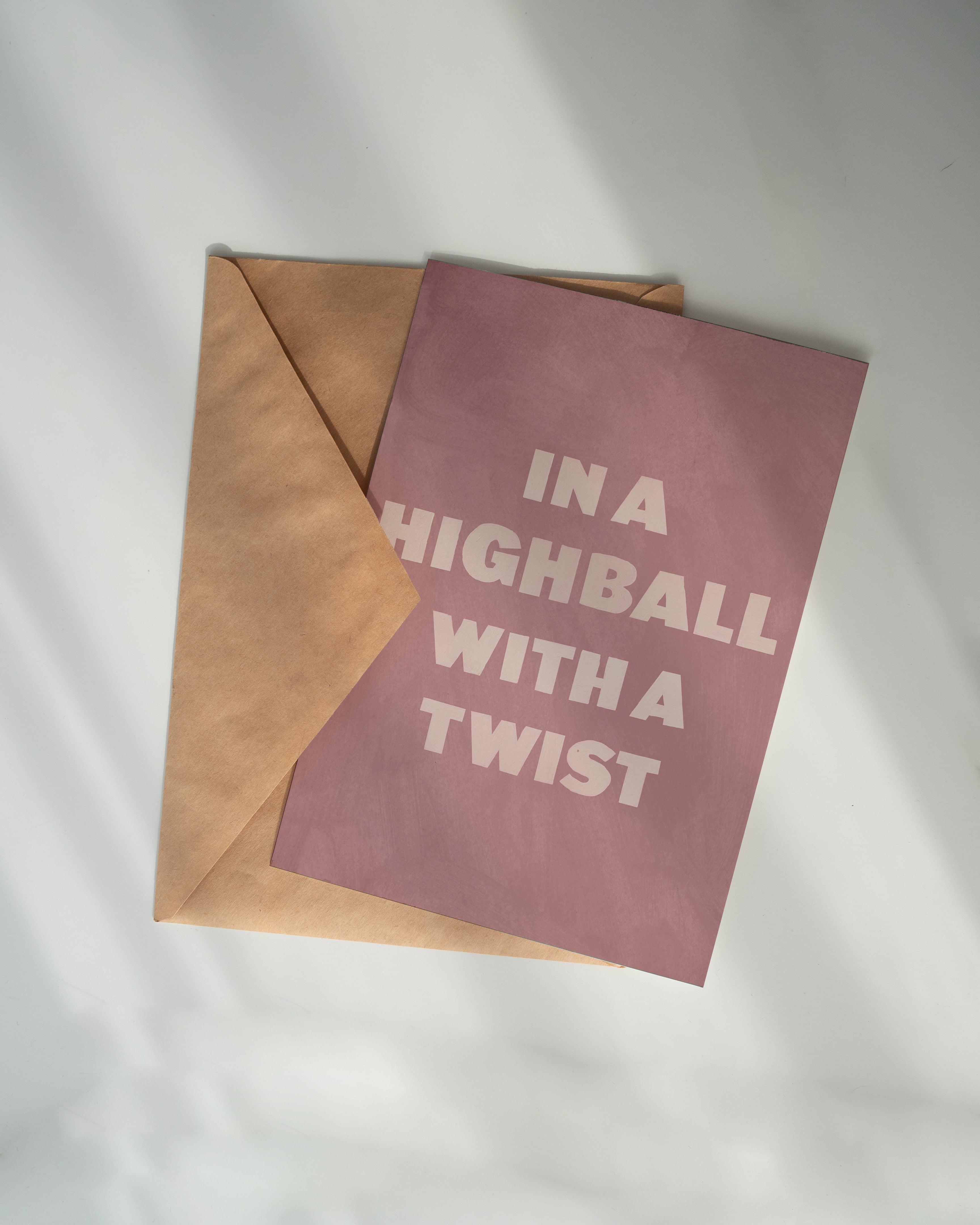 In A Highball With A Twist Notecard