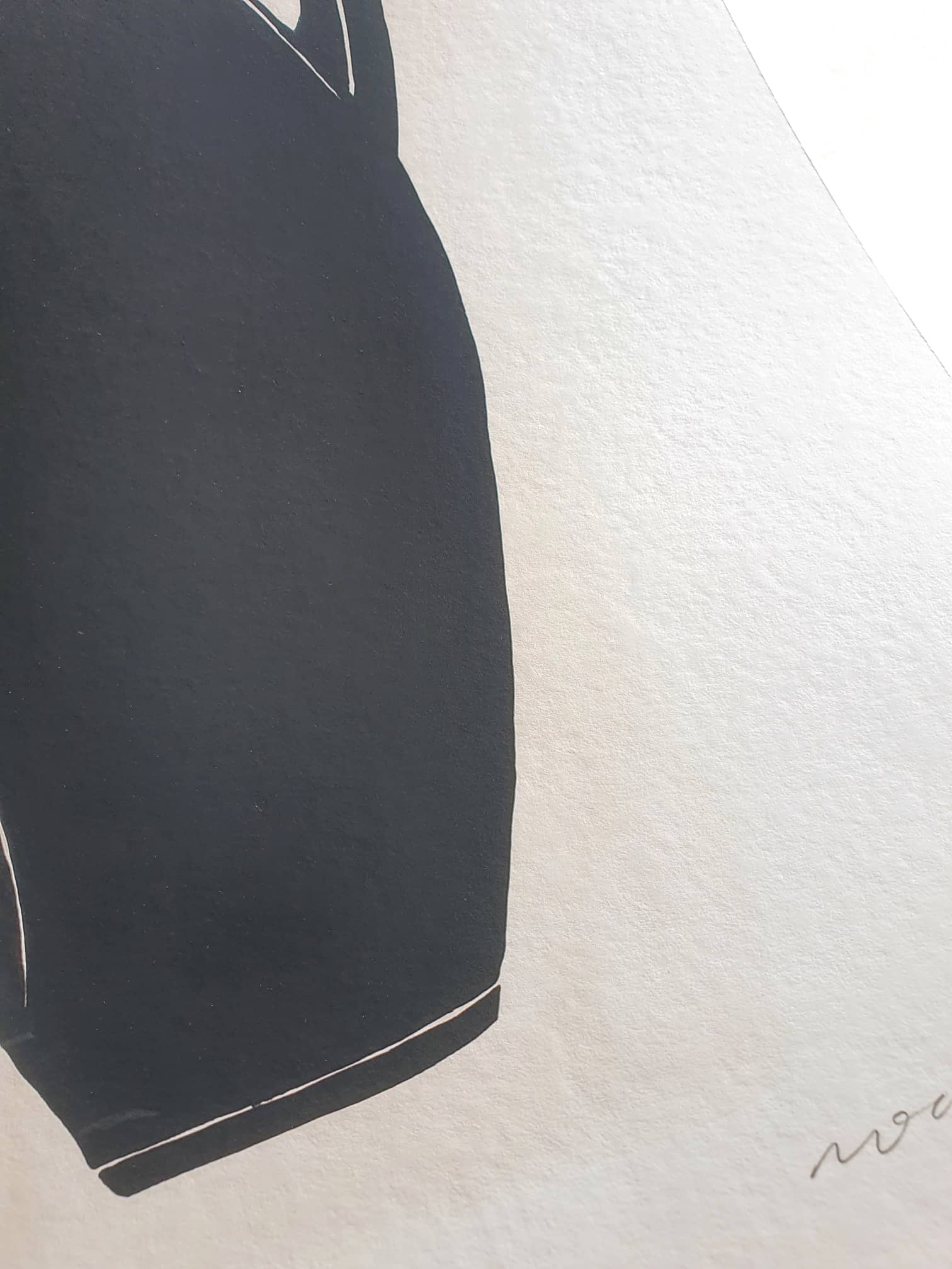 Noama modern abstract scandi black jug giclee art print
